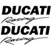 Ducati Stickers Motociklo lipdukai Ducati Racing Team V2, sportinio stiliaus, 2 vnt.