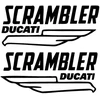 Ducati Stickers Motociklo lipdukai Ducati Scrambler Classic V2, retro stiliaus, 2 vnt.