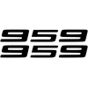 Ducati Stickers Motociklo lipdukai Ducati Panigale 959 Numbers, apdailos plastikams, 2 vnt.