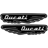 Ducati Stickers Motociklo lipdukai Ducati Scrambler Retro V2, retro stiliaus, 2 vnt.