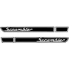 Ducati Stickers Motociklo lipdukai Ducati Scrambler Retro Stripes, su juostų grafika, retro stiliaus, 2 vnt.