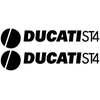 Ducati Stickers Motociklo lipdukai Ducati ST4 V3, kelionių stiliaus, 2 vnt.