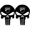 Ducati Stickers Šalmo lipdukai Ducati Punisher, šalmui skirto dizaino, 2 vnt.