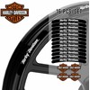 Harley-Davidson juodų ratlankių lipdukai – 16 vnt. juostelės