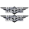 Honda Motorcycle Stickers Motorolerio lipdukai Honda Helix CN250, kelionių stiliaus, 2 vnt.
