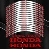 HONDA sportinių moto ratų lipdukai – ryškus ir matomas dizainas
