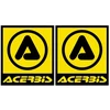 Motociklu Lipdukai Motociklo lipdukai Acerbis Circle A, dizainas Nr. 5, apvalaus dizaino, geltonos spalvos, 2 vnt.