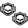 Motociklu Lipdukai Motociklo lipdukai Harley-Davidson Skull Cruiser, su kaukolės motyvu, kruizerio stiliaus, 2 vnt.
