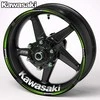 Sportiniams KAWASAKI motociklams skirti ratlankių lipdukai – tvirta juosta