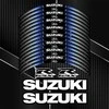 SUZUKI GSX-R motociklo ratlankių lipdukų rinkinys Pilnas rinkinys 2 ratams – iš viso 20 lipdukų.