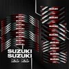 SUZUKI GSX-R ratlankių lipdukų rinkinys Pilnas rinkinys 2 ratams – iš viso 20 lipdukų.