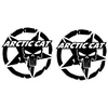 Technikos emblemos lipdukai Arctic Cat, žvaigždės motyvo, su kaukolės motyvu, 2 vnt.
