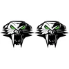Technikos lipdukai Arctic Cat, dizainas Nr. 2, akių motyvo, žalios spalvos, 2 vnt.