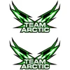Technikos lipdukai Arctic Cat, su sparnų motyvu, tribal stiliaus, žalios spalvos, 2 vnt.