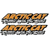 Technikos lipdukai Arctic Cat, su velnio simbolika, oranžinės spalvos, 2 vnt.
