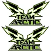 Technikos lipdukai Arctic Cat, žaibo motyvo, su sparnų motyvu, žalios spalvos, 2 vnt.