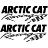 Technikos užrašo lipdukai Arctic Cat, su languotos lenktynių vėliavos motyvu, su vėliavos motyvu, 2 vnt.