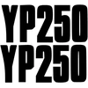 Yamaha Stickers Motorolerio lipdukai Yamaha YP 250, apdailos plastikams, 2 vnt.