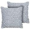 Beliani Rinkinys 2 dekoratyvinės pagalvės GOREME Boucle 45 x 45 cm Pienas Geometrinis raštas
