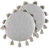 Beliani Rinkinys 2 dekoratyvinės pagalvės MADIA Medvilnė 45 x 45 cm Pilka Solid