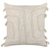 Beliani 2 medvilninės pagalvės su abstrakčiu raštu 45 x 45 cm smėlio sp