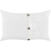 Beliani Rinkinys 2 BANORI lininės dekoratyvinės pagalvės 30 x 50 cm Baltas Solid