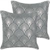 Beliani Rinkinys 2 dekoratyvinės pagalvės HOYA Medvilnė 45 x 45 cm Pjūklas Geometrinis raštas