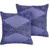 Beliani Lumarko 2 dekoratyvinės kuokštinės medvilnės pagalvės 45 x 45 cm violetinės spalvos RHOEO!