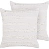 Beliani Rinkinys 2 dekoratyvinės pagalvės MAKNEH Medvilnė 45 x 45 cm Baltas Solid