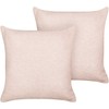 Beliani Rinkinys 2 Dekoratyvinės pagalvės LEUZEA Boucle 45 x 45 cm Pastelinis Rožinė Solid