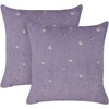 Beliani Rinkinys 2 dekoratyvinės pagalvės LAVATERA 45 x 45 cm Violetinis Gėlių raštas