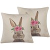 Beliani Rinkinys 2 dekoratyvinės pagalvės TULIPA 45 x 45 cm rusvai gelsvas