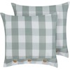 Beliani Rinkinys 2 dekoratyvinės pagalvės TAMNINE 45 x 45 cm Mėtų pažymėta