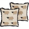 Beliani Rinkinys 2 dekoratyvinės pagalvės BANNU Boucle 45 x 45 cm Kremas
