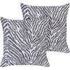 Beliani Rinkinys 2 dekoratyvinės pagalvės MANETTI 45 x 45 cm Juodas/ balta Gyvūnų raštas
