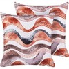 Beliani Rinkinys 2 SEBORGA sodo pagalvėlės Abstract Pattern 45 x 45 cm Ruda
