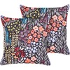 Beliani 2 gėlių sodo pagalvėlės 45 x 45 cm įvairiaspalvės CASTELARO