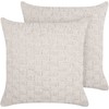Beliani Rinkinys 2 dekoratyvinės pagalvės BASALIM 45 x 45 cm Kremas Solid
