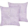 Beliani Rinkinys 2 dekoratyvinės pagalvės MILLET Velvetas 43 x 43 cm Violetinis Geometrinis raštas