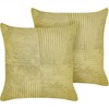Beliani Rinkinys 2 dekoratyvinės pagalvės MILLET Velvetas 43 x 43 cm alyvuogių geometrinis raštas