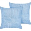 Beliani Rinkinys 2 dekoratyvinės pagalvės MILLET Velvetas 43 x 43 cm Mėlyna Geometrinis raštas