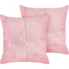 Beliani Rinkinys 2 dekoratyvinės pagalvės MILLET Velvetas 43 x 43 cm Rožinis Geometrinis raštas