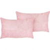 Beliani Rinkinys 2 dekoratyvinės pagalvės MILLET Velvetas 30 x 50 cm Rožinis Geometrinis raštas