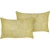 Beliani Rinkinys 2 dekoratyvinės pagalvės MILLET Velvetas 30 x 50 cm alyvuogių geometrinis raštas