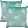 Beliani Rinkinys 2 dekoratyvinės pagalvės SOLIDAGO Velvet 45 x 45 cm Žalias