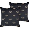 Beliani Rinkinys 2 dekoratyvinės pagalvės YUZURI Velvet 45 x 45 cm Juodas Gyvūnų raštas