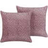 Beliani Rinkinys 2 dekoratyvinės pagalvės ROMNEYA Velvet 45 x 45 cm Rožė Gėlių raštas