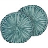 Beliani Rinkinys 2 dekoratyvinės pagalvės UDALA Velvet 40 x 40 cm Mėlyna Solid