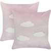 Beliani Rinkinys 2 dekoratyvinės pagalvės IPOMEA Velvet 45 x 45 cm Rožinė