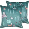 Beliani Rinkinys 2 dekoratyvinės pagalvės FOOTHILL Velvet 45 x 45 cm Mėtų